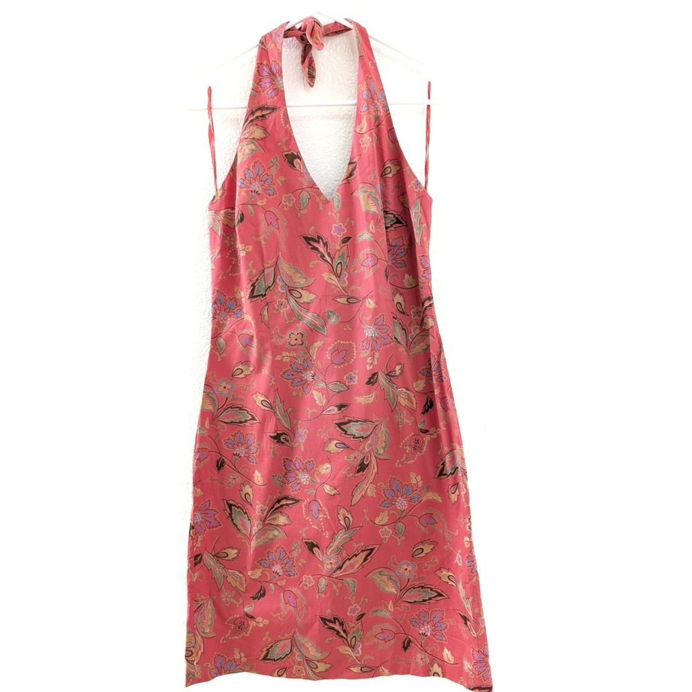 Jones New York Signature Vintage 90s Halter Sundress Floral Y2K